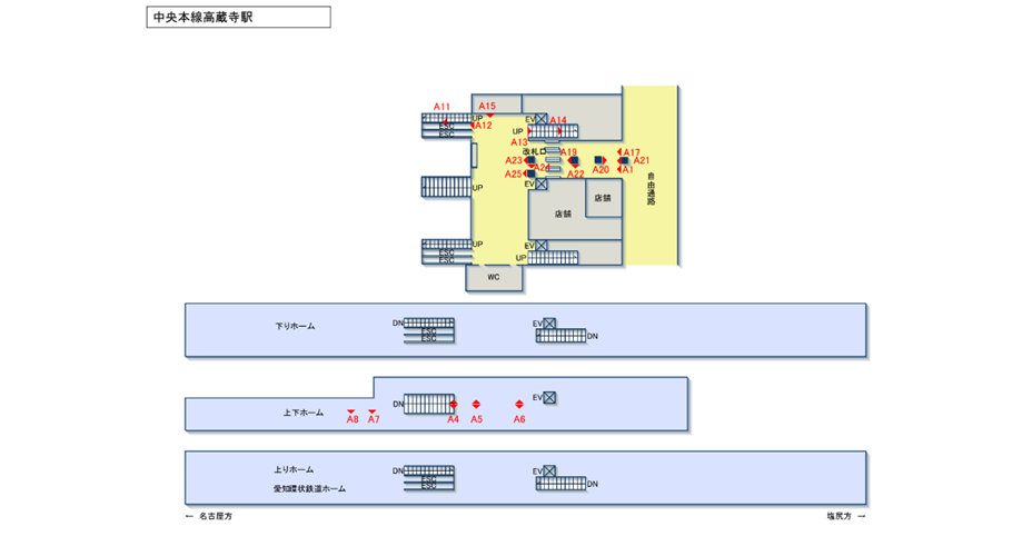 JR東海/高蔵寺駅/駅看板設置図面