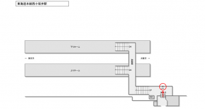 JR東海/西小坂井駅/№A-1№1駅看板、位置図