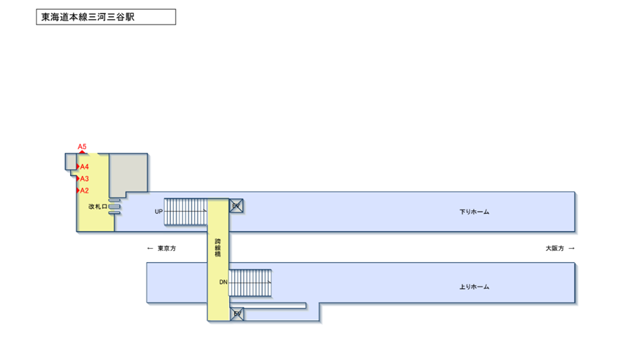 JR東海/三河三谷駅/駅看板設置図面
