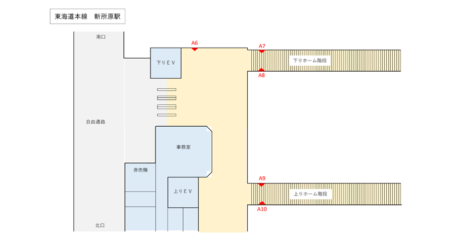 JR東海/新所原駅/駅看板設置図面
