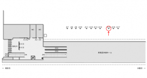 JR東海／東静岡駅／№A-15№15駅看板、位置図