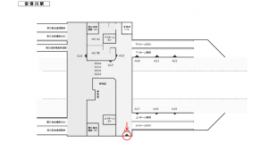 JR東海／安倍川駅／№A-16№16駅看板、位置図