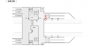 JR東海／安倍川駅／№A-20№20駅看板、位置図