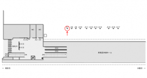 JR東海／東静岡駅／№A-7№7駅看板、位置図