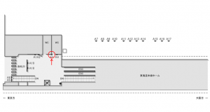 JR東海／東静岡駅／№A-3№3駅看板、位置図