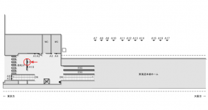 JR東海/東静岡駅/№A-19№19駅看板、位置図