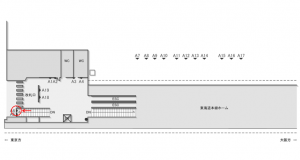 JR東海／東静岡駅／№A-6№6駅看板、位置図