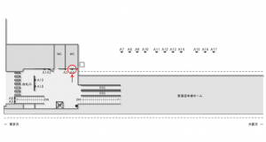 JR東海/東静岡駅/№A-4№4駅看板、位置図