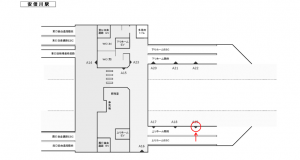 JR東海／安倍川駅／№A-19№19駅看板、位置図