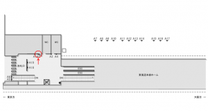 JR東海/東静岡駅/№A-2№2駅看板、位置図