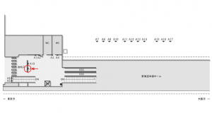 JR東海/東静岡駅/№A-18№18駅看板、位置図