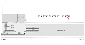 JR東海/東静岡駅/№A-17№17駅看板、位置図