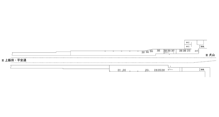 名鉄/楽田駅/駅看板設置図面