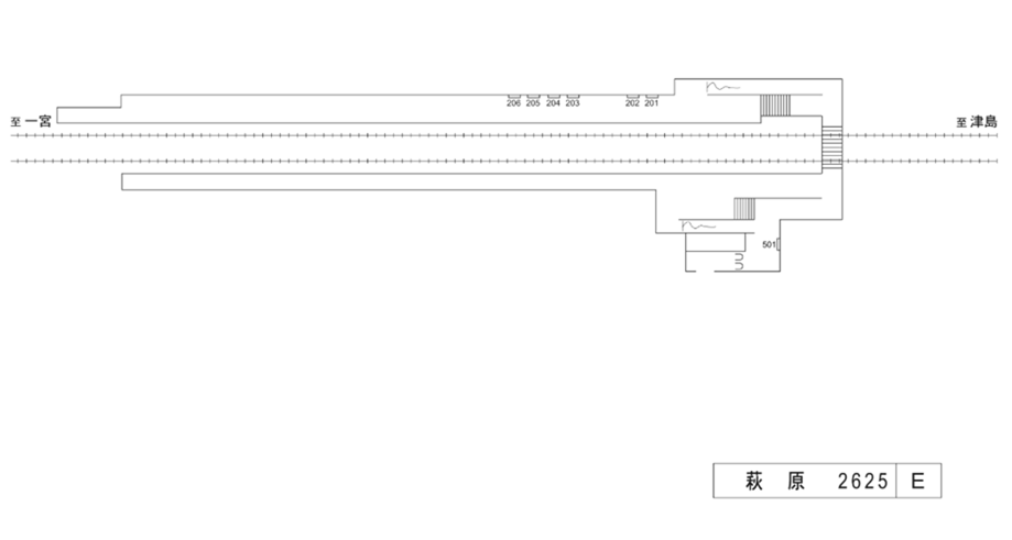 名鉄/萩原駅/駅看板設置図面