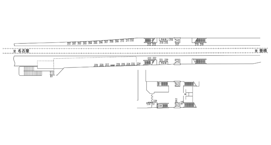 名鉄/有松駅/駅看板設置図面