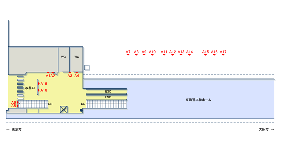 JR東海/東静岡駅/駅看板設置図面
