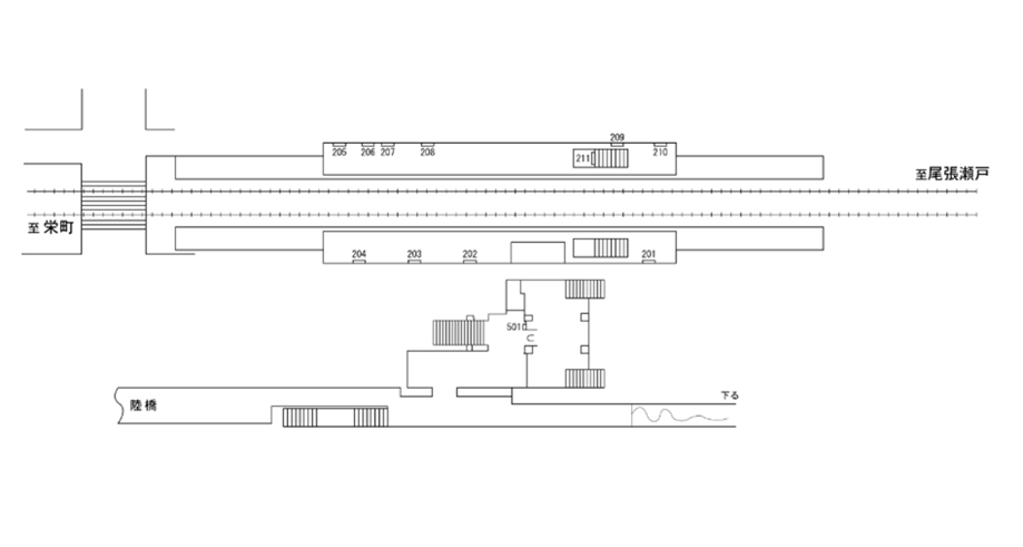 名鉄/清水駅/駅看板設置図面