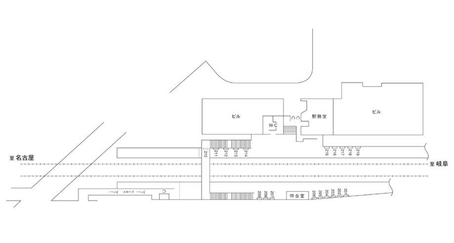 名鉄/大里駅/駅看板設置図面