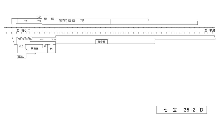 名鉄/七宝駅/駅看板設置図面