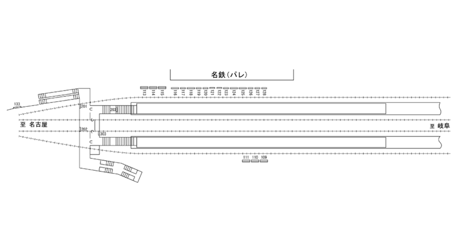 名鉄/新清洲駅/駅看板設置図面