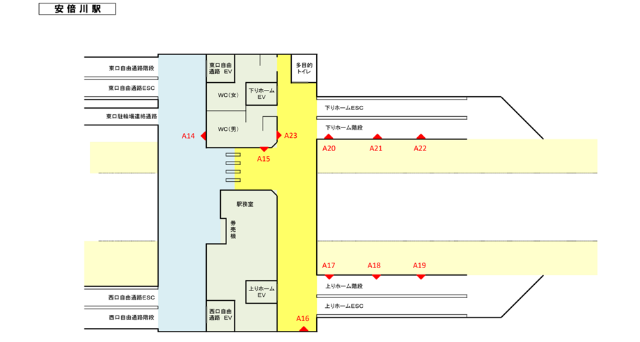 JR東海/安倍川駅/駅看板設置図面