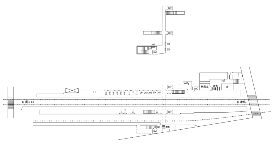 名鉄/甚目寺駅/駅看板設置図面