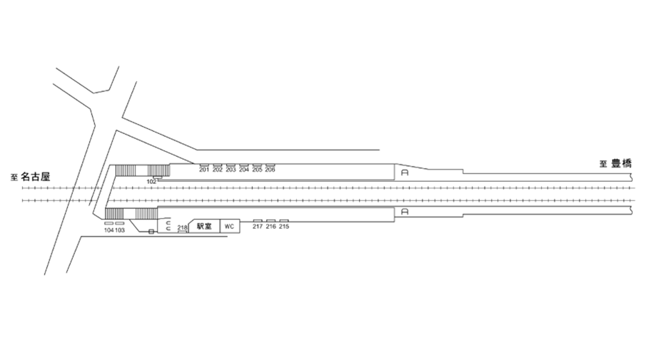 名鉄/桜駅/駅看板設置図面