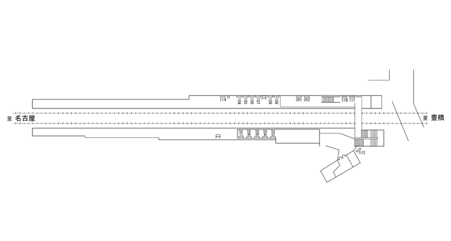 名鉄/呼続駅/駅看板設置図面