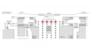 JR東海／名古屋駅／J・ADビジョンCentral 名古屋駅新幹線口№C駅デジタルサイネージ、位置図