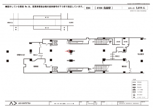 近鉄/烏森駅//№004駅看板・駅広告、位置図