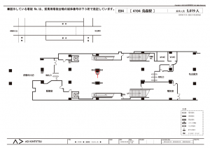 近鉄/烏森駅//№005駅看板・駅広告、位置図