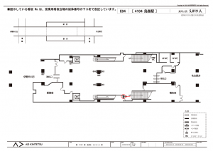 近鉄/烏森駅//№006駅看板・駅広告、位置図