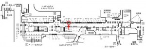 Osaka／Metro（大阪メトロ）　西梅田／四つ橋線№2-306№306、位置図