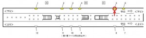 Osaka／Metro（大阪メトロ）　大日駅／谷町線№1-005№005、位置図