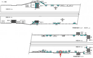 JR　京橋駅／JR大阪環状線／№214、位置図