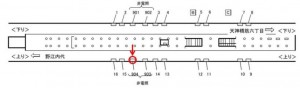 Osaka／Metro（大阪メトロ）　都島駅／谷町線№1-904№904、位置図