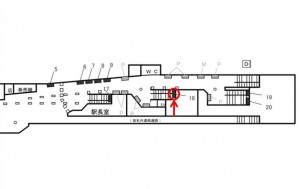Osaka／Metro（大阪メトロ）　天満橋駅／谷町線№2-018№018、位置図