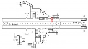 Osaka／Metro（大阪メトロ）　玉川駅／千日前線№1-002№002、位置図