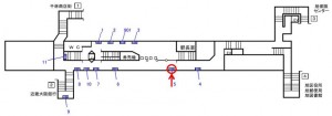 Osaka／Metro（大阪メトロ）　千林大宮駅／谷町線№3-005№005、位置図