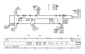 Osaka/Metro(大阪メトロ) 鶴橋駅/千日前線№2-015№015、位置図