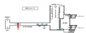 JR　京橋駅／JR大阪環状線／№116駅看板・駅広告、位置図