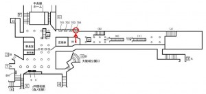 Osaka／Metro（大阪メトロ）　森ノ宮／長堀鶴見緑地線№4-704№704、位置図