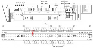 Osaka／Metro（大阪メトロ）　なんば駅／千日前線№1-505№505、位置図