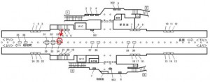 Osaka／Metro（大阪メトロ）　西田辺駅／御堂筋線№1-033№033、位置図