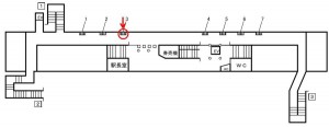 Osaka／Metro（大阪メトロ）　南巽駅／千日前線№3-003№003、位置図