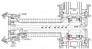 Osaka／Metro（大阪メトロ）　堺筋本町駅／堺筋線№2-614№614、位置図