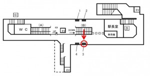 Osaka／Metro（大阪メトロ）　清水駅／今里筋線№2-003№003、位置図