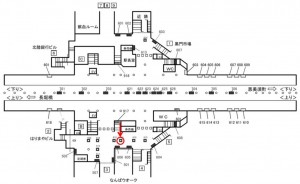 Osaka／Metro（大阪メトロ）　日本橋駅／堺筋線№2-901№901、位置図