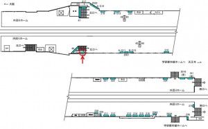 JR　京橋駅／JR大阪環状線／№208、位置図