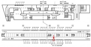 Osaka／Metro（大阪メトロ）　なんば駅／千日前線№1-533№533、位置図